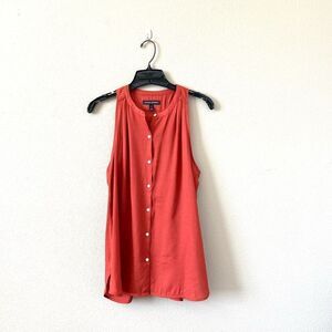 Banana Republic Button Front Racerback Sleeveless Top